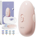 NCVI Baby Nail Trimmer Electric Baby Nail File Safe Baby Nail Clippers Trim and Polish Set for Newborn Baby Infant Toddler Kids Fingernails Care Grooming & Manicure kit 8 Grinding Heads Pink