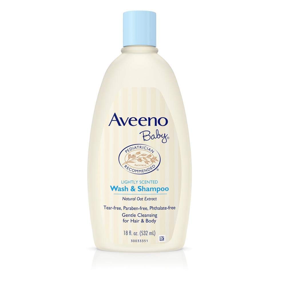 Aveeno Baby Daily Moisture Gentle Body Bath Wash & Shampoo - Lightly Scented - 18 fl oz