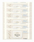 AVEENO Baby Daily Care Wipes - Cleanse Gently and Efficiently - Baby Wipes - Baby Essentials - 72 Wipes Lid On Each Pack Pack of 6 (432 Wipes in Total)