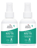 Earth Mama Calendula Baby Oil | Massage Oil for Newborn Skin Care Dry Skin & Scalp Moisturizer Fragrance Free 4-Fluid Ounce (2-Pack)