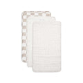 Nana Baby Burp Cloths | 100% Organic Muslin Cotton | Set of 3 (Ivory/Oatmeal)