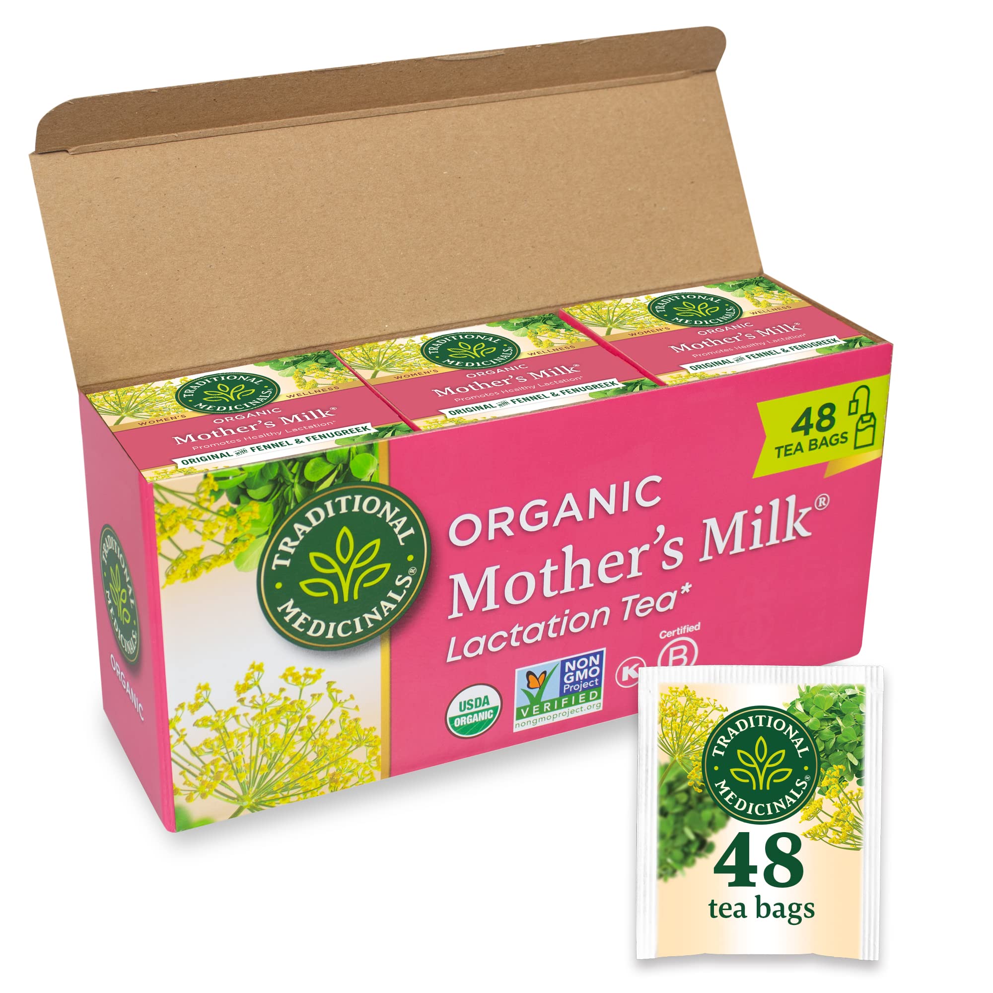 Traditional Medicinals Organic Mother's Milk Tea — Breastfeeding Support (48 Bags)
