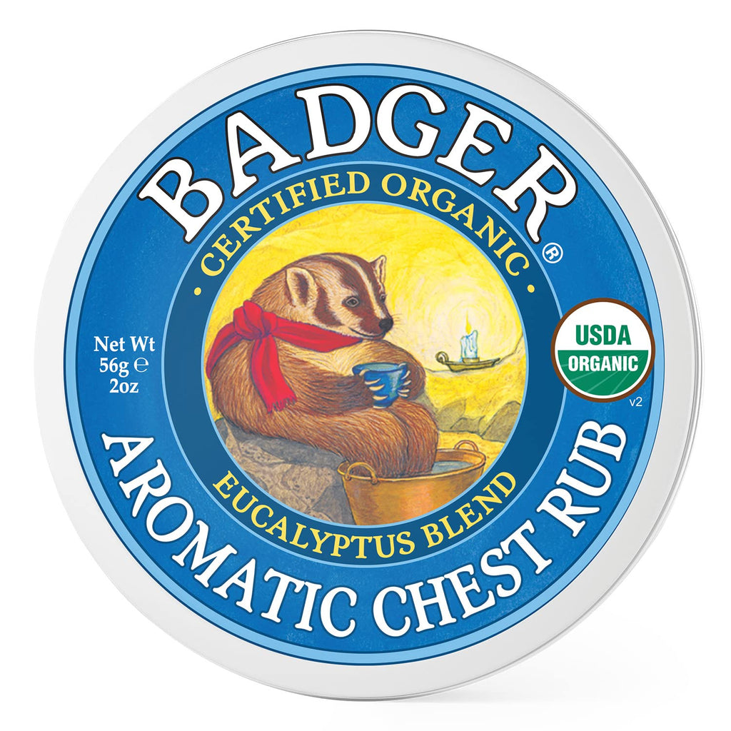 Badger Aromatic Chest Rub Eucalyptus & Mint 2 oz
