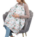 Cotton Nursing Cover for Breastfeeding - Multipurpose Breathable Mother Breastfeeding Cover (White Flower)
