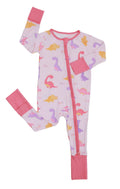 SUZEL Bamboo Viscose Baby Pajamas Footless Romper - Infant Boys Girls One Piece Jumpsuits Clothes 0/3/6/12/18/24 Months (Dino 0-3M)