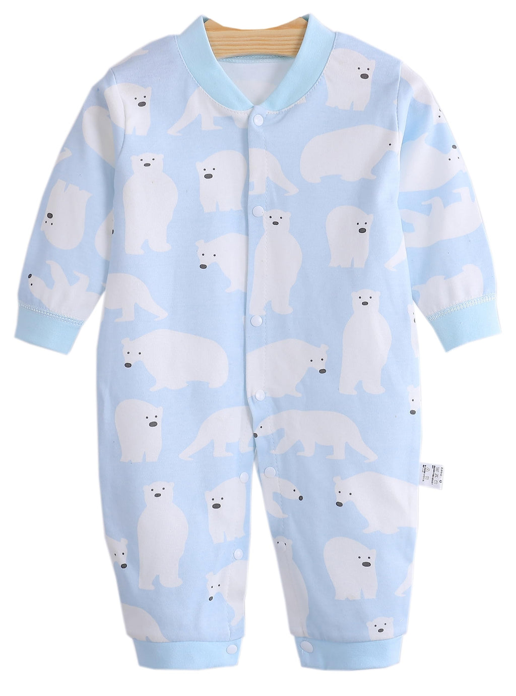 Unisex Baby Bodysuits Long-Sleeve One-Pieces 100% Organic Cotton Romper Jumpsuit 9-12 Months Polar Bear