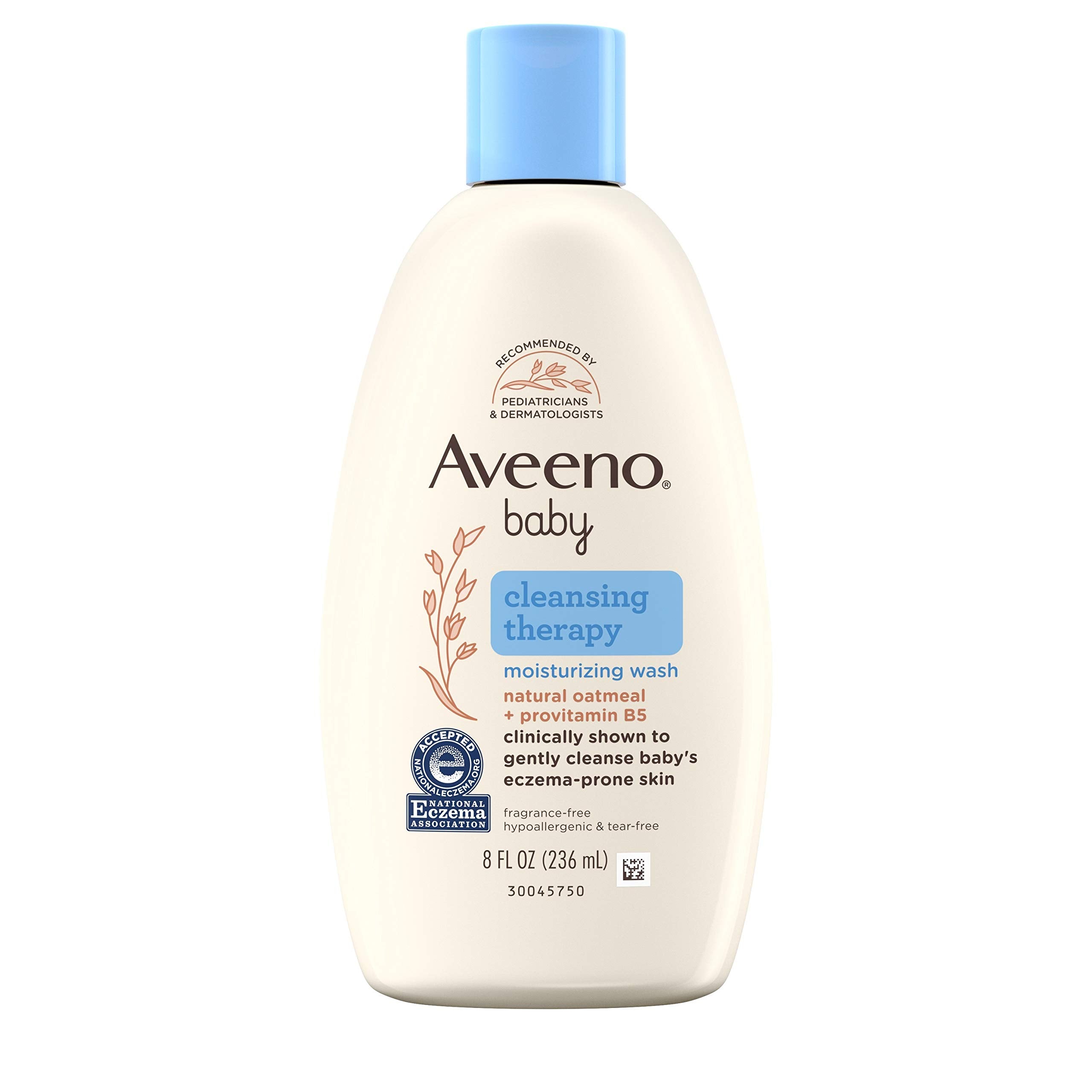 Aveeno Baby Cleansing Therapy Moisturizing Baby Body Wash with Natural Oatmeal & ProVitamin B5 Gentle Tear-Free Baby Bath Wash for Sensitive & Eczema-Prone Skin Hypoallergenic 8 oz