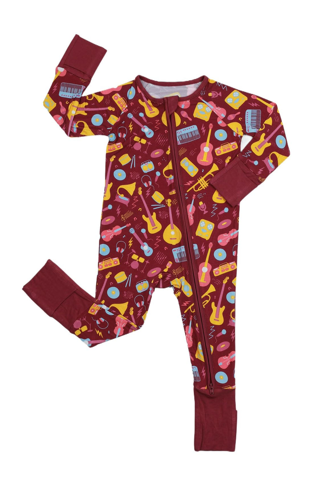 SUZEL Bamboo Viscose Baby Pajamas - Infant One Piece Footless Romper Baby Boys Girls Jumpsuits Clothes (Guitar 12-18M)